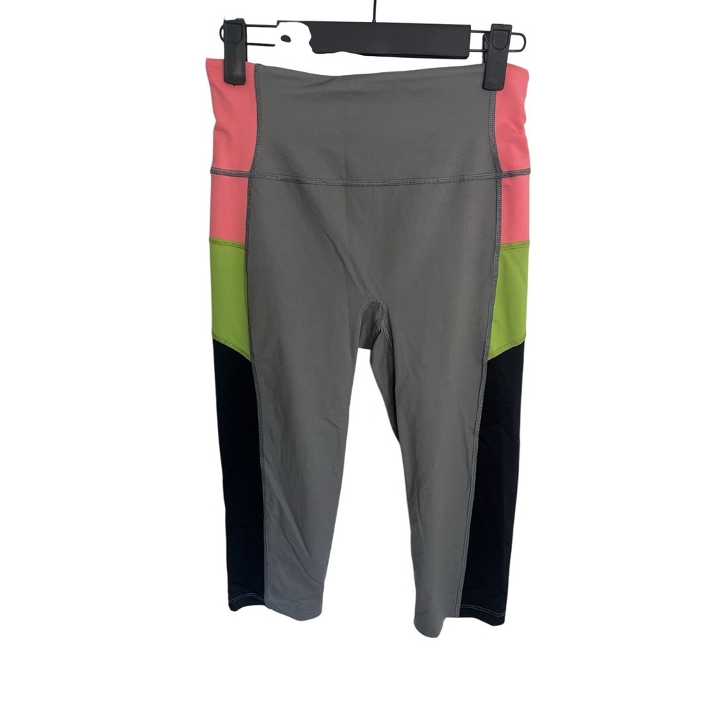 Spanx Capri Mod Bod Shaping‎ Compression Pants Grey Pink Green Cropped Leggings